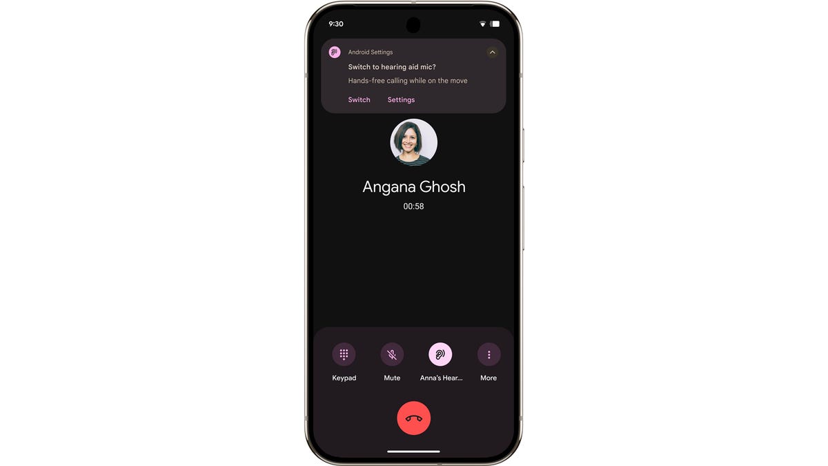 Android 16 - Ubah Mikrofon untuk Perangkat Pendengar LE